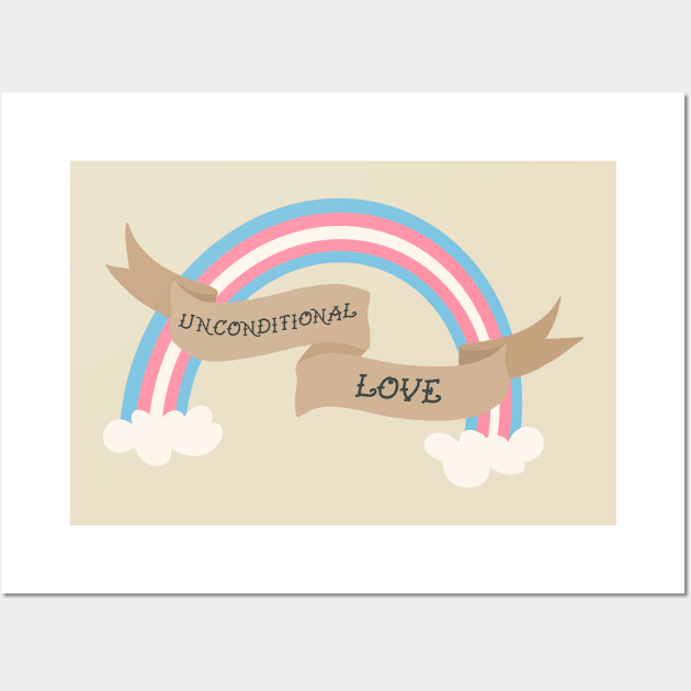 Unconditional Love Trans Ally Wall Art by Ollie Day Art